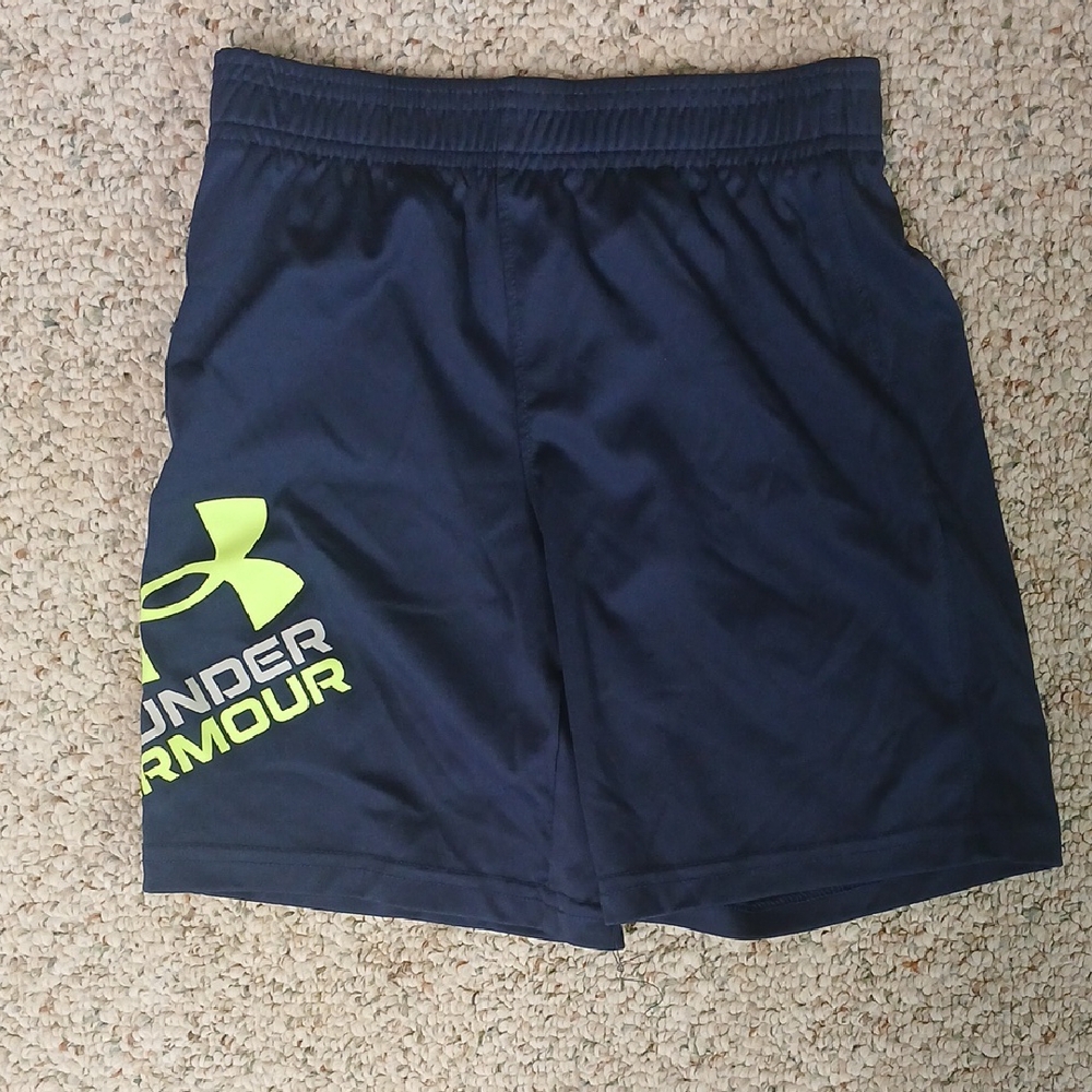 5/$20 Under Armour Athletic Shorts Blue Yellow Performance Fit